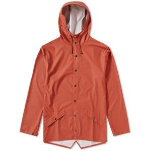 Rains Short Classic Rain Jacket in Rust